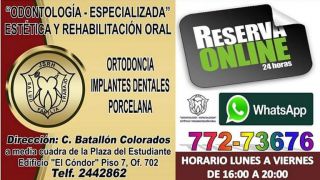 clinicas dentales en la paz Odontologia Especializada Estética y Rehabilitación Oral